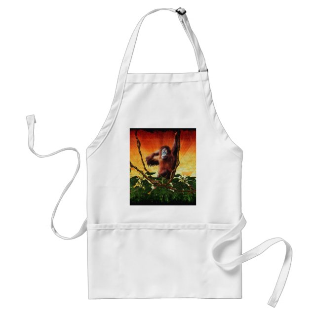 Great Ape Orangutan Wildlife Animal-Lovers Standard Apron (Front)