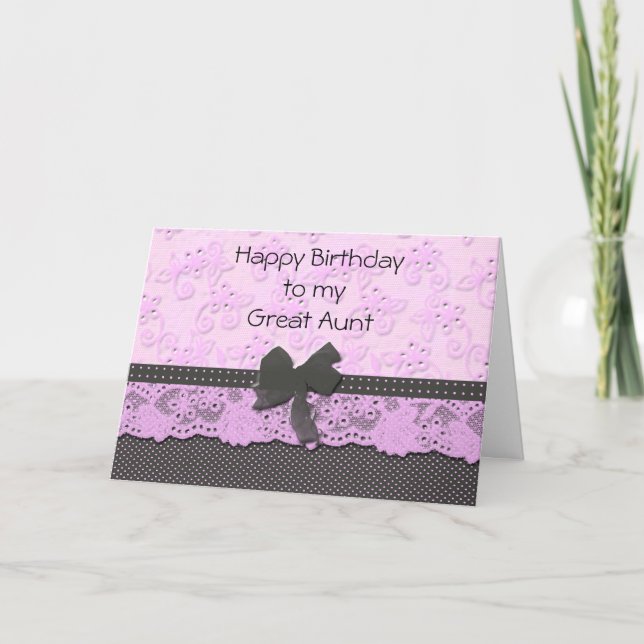 Great Aunt birthday Card (Front)