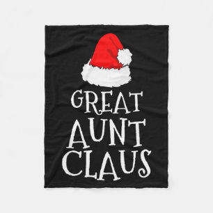 Great Aunt Claus Christmas Santa's Pajama Family M Fleece Blanket