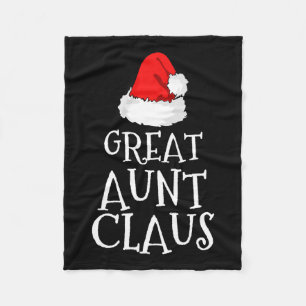 Great Aunt Claus Christmas Santa's Pajama Family M Fleece Blanket