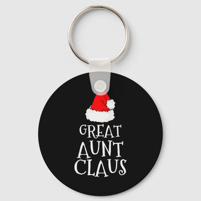Great Aunt Claus Christmas Santa's Pajama Family M Keychain (Front)