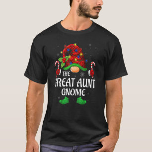 Great Aunt Gnome Buffalo Red Plaid Matching Family T-Shirt
