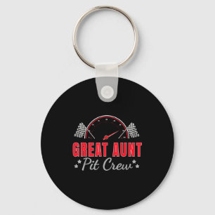 Great Aunt T Crew Race Car Driver Birthday Party R Keychain
