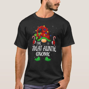 Great Auntie Gnome Buffalo Red Plaid Family Christ T-Shirt