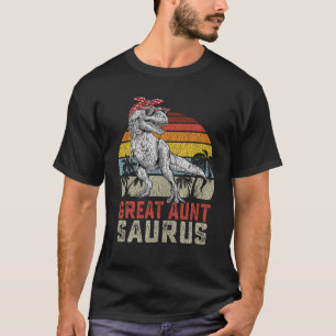Great Auntsaurus T Rex Dinosaur Great Aunt Saurus T-Shirt