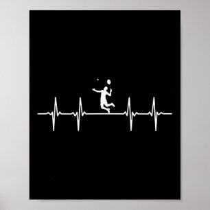 Great Badminton Heartbeat Gift Shuttle Poster