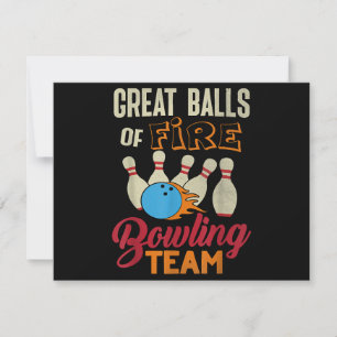 Great Balls Fire Bowling Team Shirt Funny Vintage 
