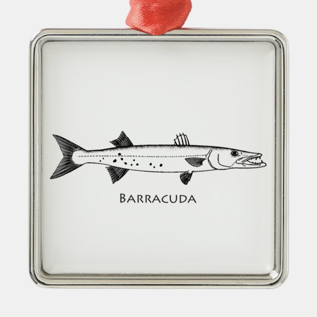 Great Barracuda Logo Metal Ornament (Front)