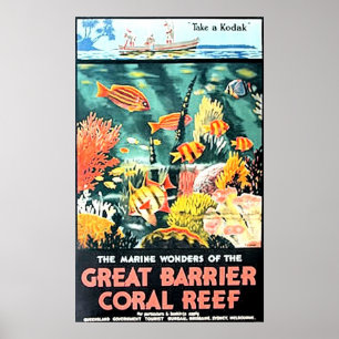 Great barrier coral reef poster