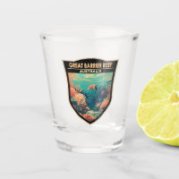 Great Barrier Reef Australia Travel Art Vintage