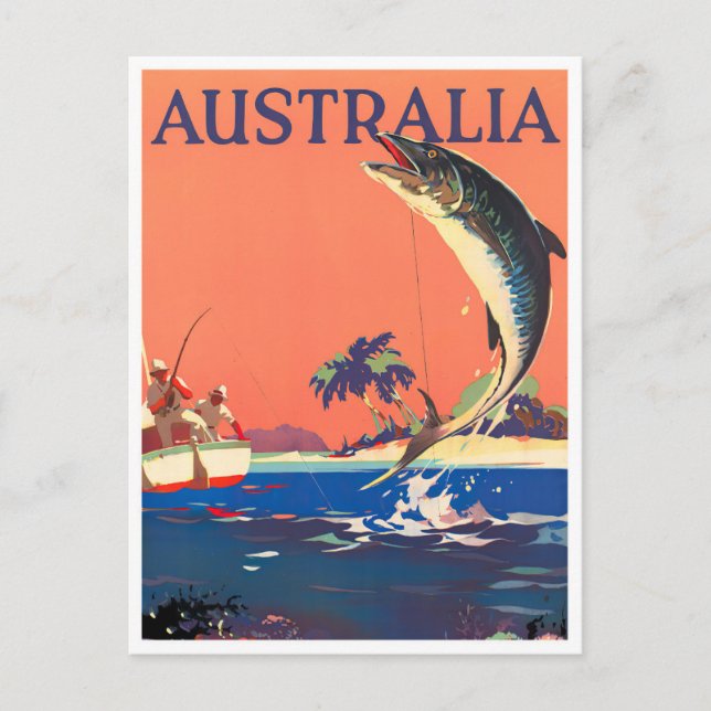 Great Barrier Reef Australia vintage travel Postcard (Front)