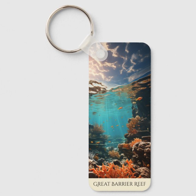 Great Barrier Reef | Australian Art | Marine Fish Keychain (Front)