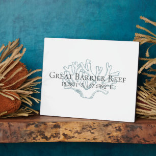 Great Barrier Reef Latitude Longitude Plaque