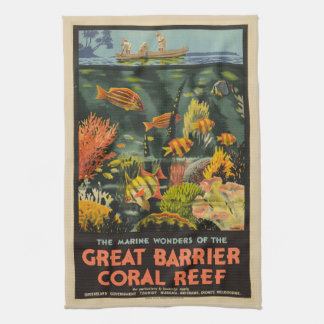 Great Barrier Reef Poster Australia Kitchen Towel