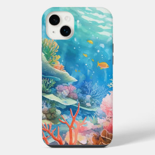 Great Barrier Reef Watercolor iPhone 14 Plus Case