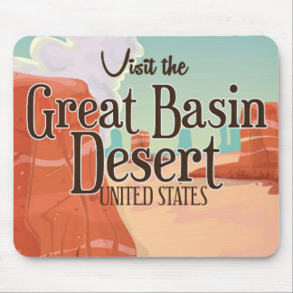 Great Basin Desert vintage travel poster. Mouse Pad