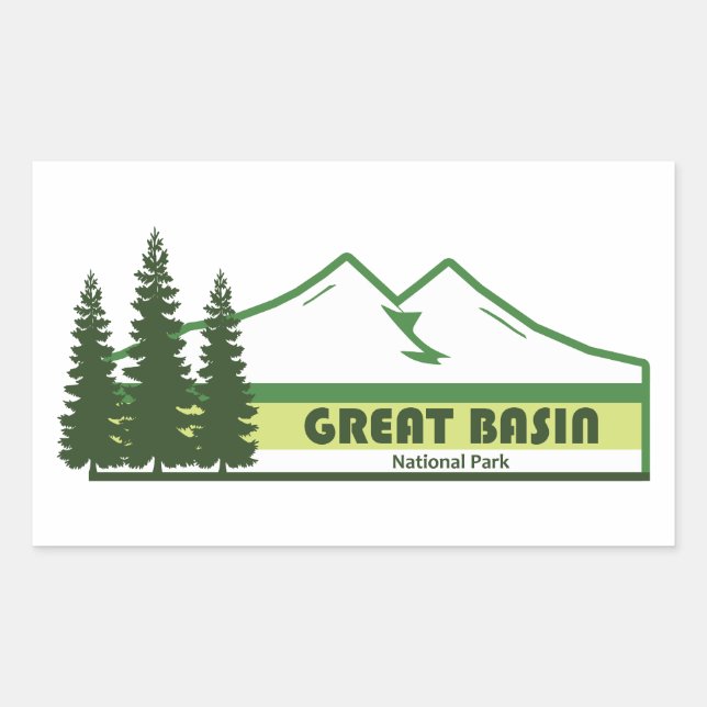 Great Basin National Park Green Stripes Sticker (Front)