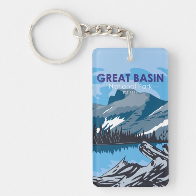  Great Basin National Park Nevada Vintage Keychain (Front)