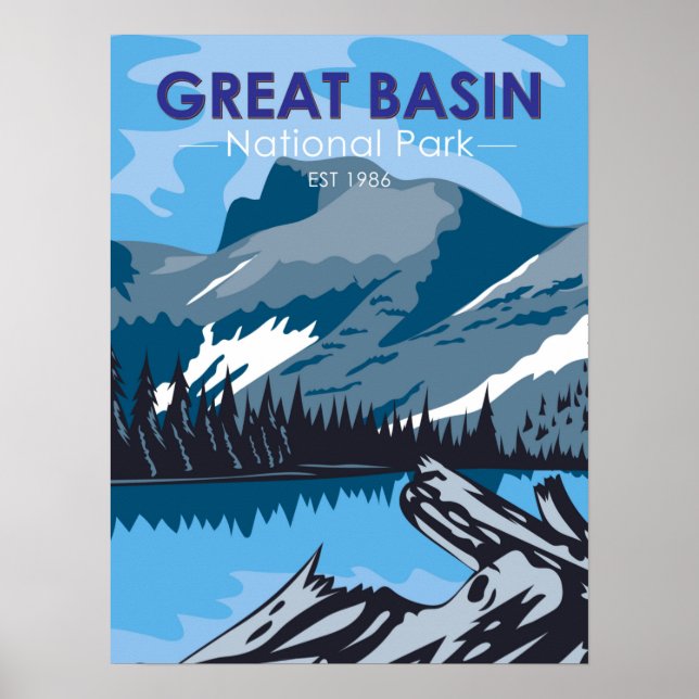 Great Basin National Park Nevada Vintage Poster (Front)