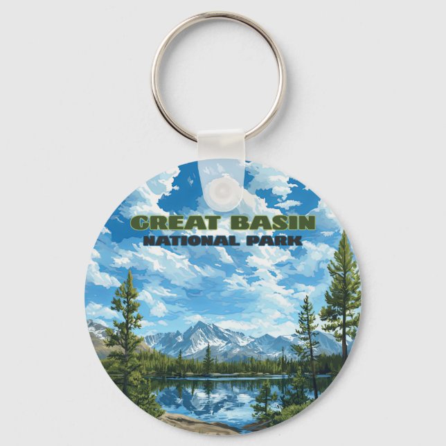 Great Basin National Park Nevada Wheeler Peak Keychain (Front)