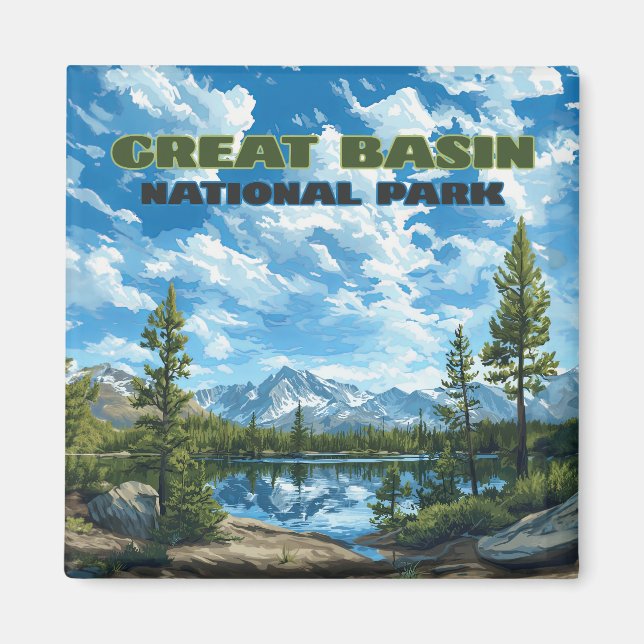 Great Basin National Park Nevada Wheeler Peak Magnet (Front)