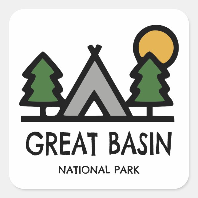 Great Basin National Park Square Sticker (Front)