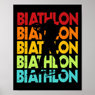 Great Biathlon Design Biathlete Cross-country Skii Poster