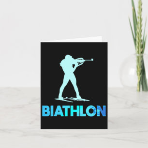Great Biathlon Ski Design Cross-country Skiing  Card