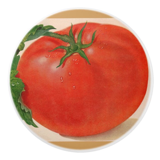 great BIG juicy tomato Ceramic Knob (Front)