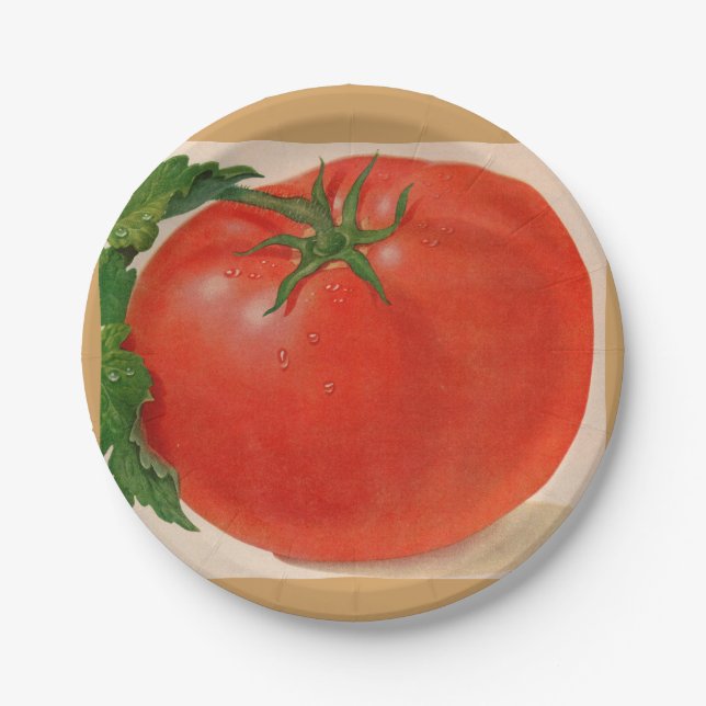great BIG juicy tomato Paper Plate (Front)