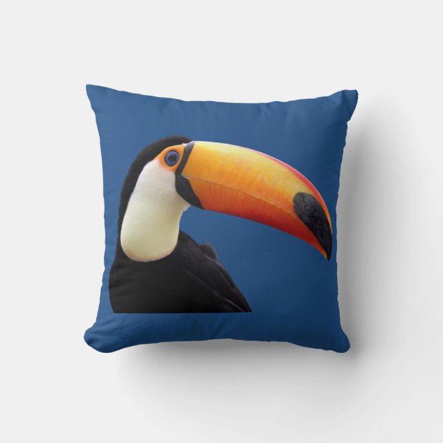 Great-billed heron throw pillow (Front)