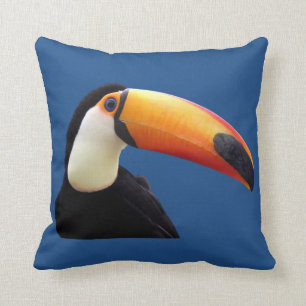 Great-billed heron throw pillow