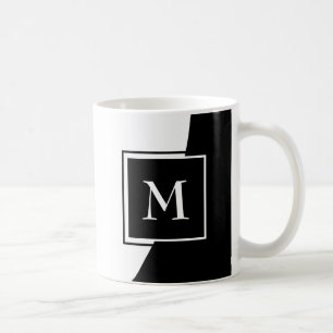 Great Black and White Monogram Coffee Mug
