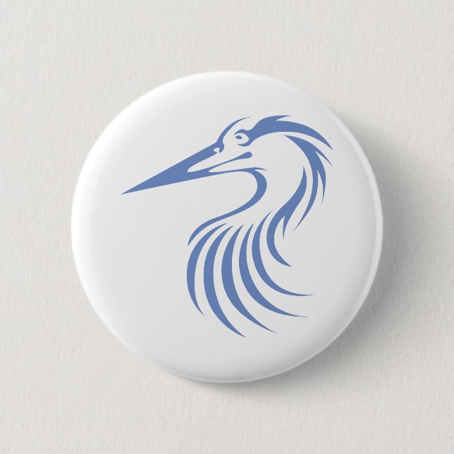 Great Blue Heron 2 Inch Round Button (Front)