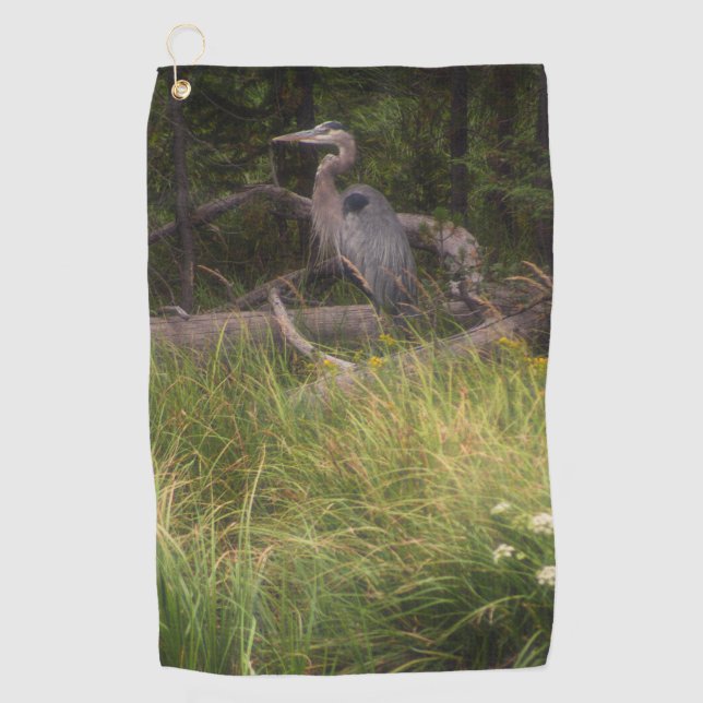 Great Blue Heron 8917 Golf Towel (Front)