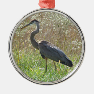 Great Blue Heron - Ardea herodias Metal Ornament