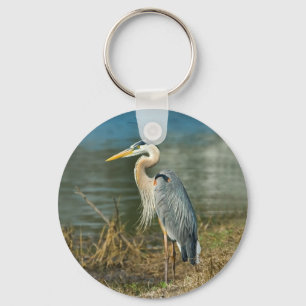 Great Blue Heron Bird Keychain