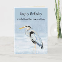 Great Blue Heron Bird Personality Fun Birthday 