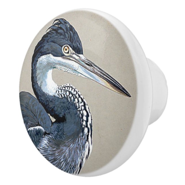 Great Blue Heron Bird Wildlife Animal Knob (Right)