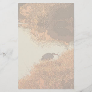 Great Blue Heron Bird Wildlife Animals Stationery
