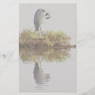 Great Blue Heron Bird Wildlife Animals Stationery