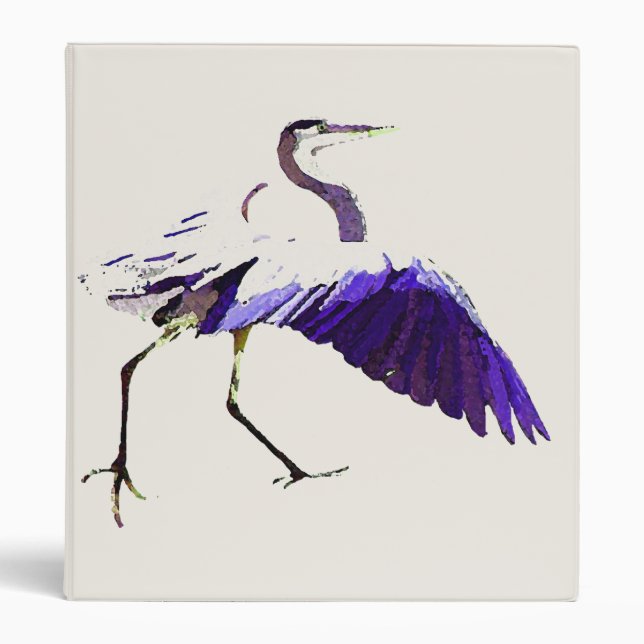 Great Blue Heron Birds Wildlife Animals Binder (Front)