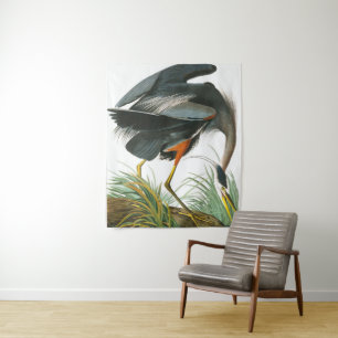Great Blue Heron by John James Audubon Tapestry
