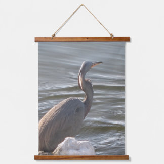 Great Blue Heron by the Water Hanging Tapestry