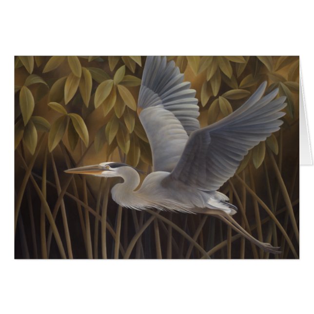 Great Blue Heron Card (Front Horizontal)