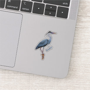 Great blue heron cartoon illustration