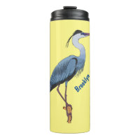 Great blue heron cartoon illustration