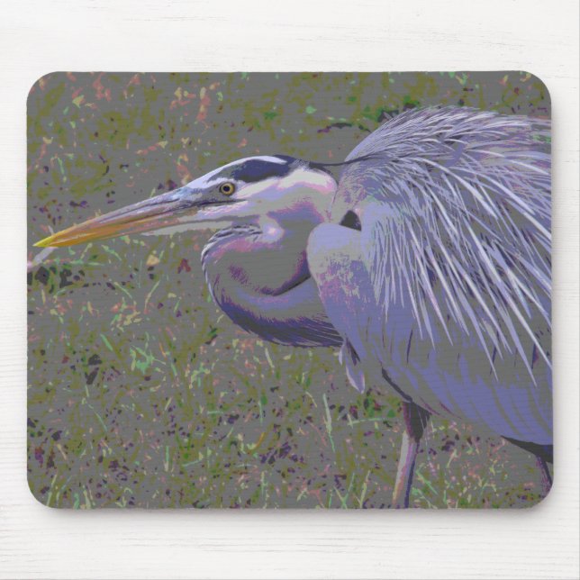 Great Blue Heron Challenge Mouse Pad (Front)