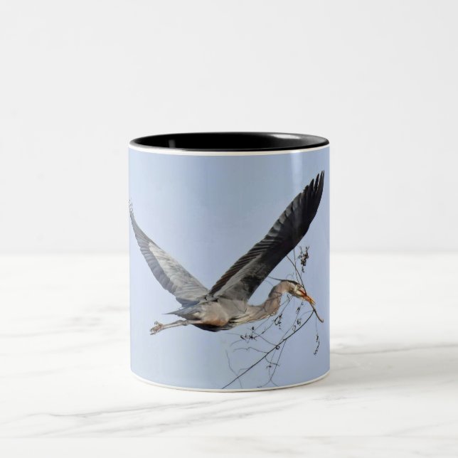 Great Blue Heron    Coffee Mug (Center)