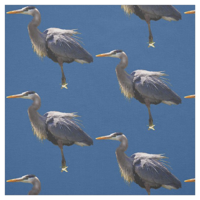 Great Blue Heron Fabric (Swatch)